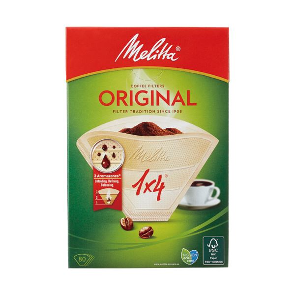 （まとめ） メリタ オリジナルFSCミックス ナチュラルブラウン 1x4 4~8杯用 PO-148B 1セット（240枚：80枚x3箱） [x3セット]