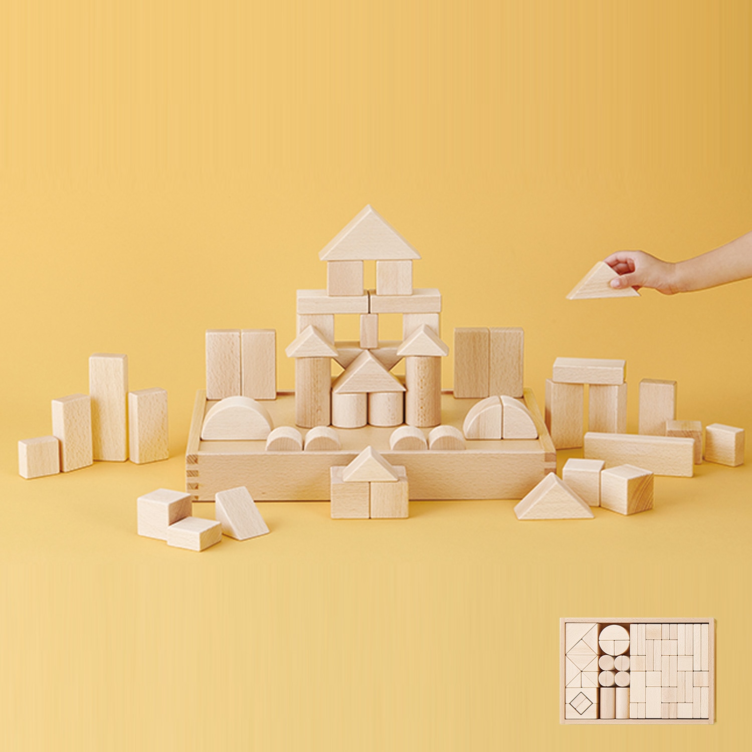 積み木 Tsumin-Natural- 1歳半から 知育玩具 おもちゃ 820056