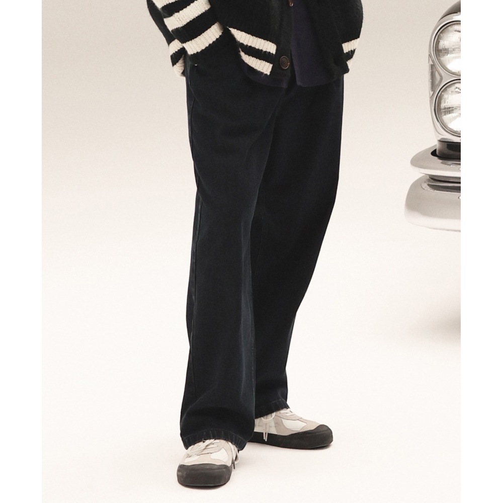 COVERNATデニムワンタッチワイドパンツネイビー