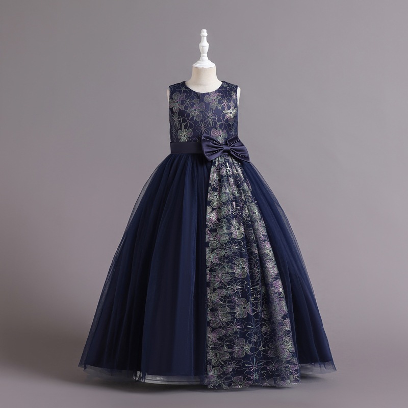 【1つ買うと10つ無料】女の子の誕生日プリンセスドレスファッショナブルなショーガールドレスふくれっ面の花の子供結婚式の子供のピアノパフォーマンス服