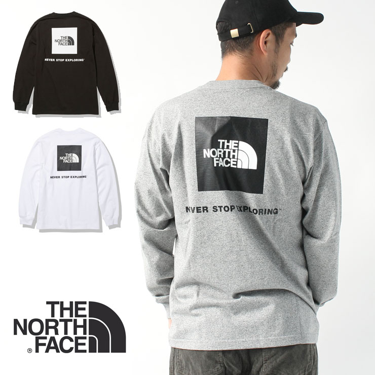 tシャツ ロング丈 ロングスリーブ バック スクエアロゴ Tee NT82131 ロンT 長袖 Mサ