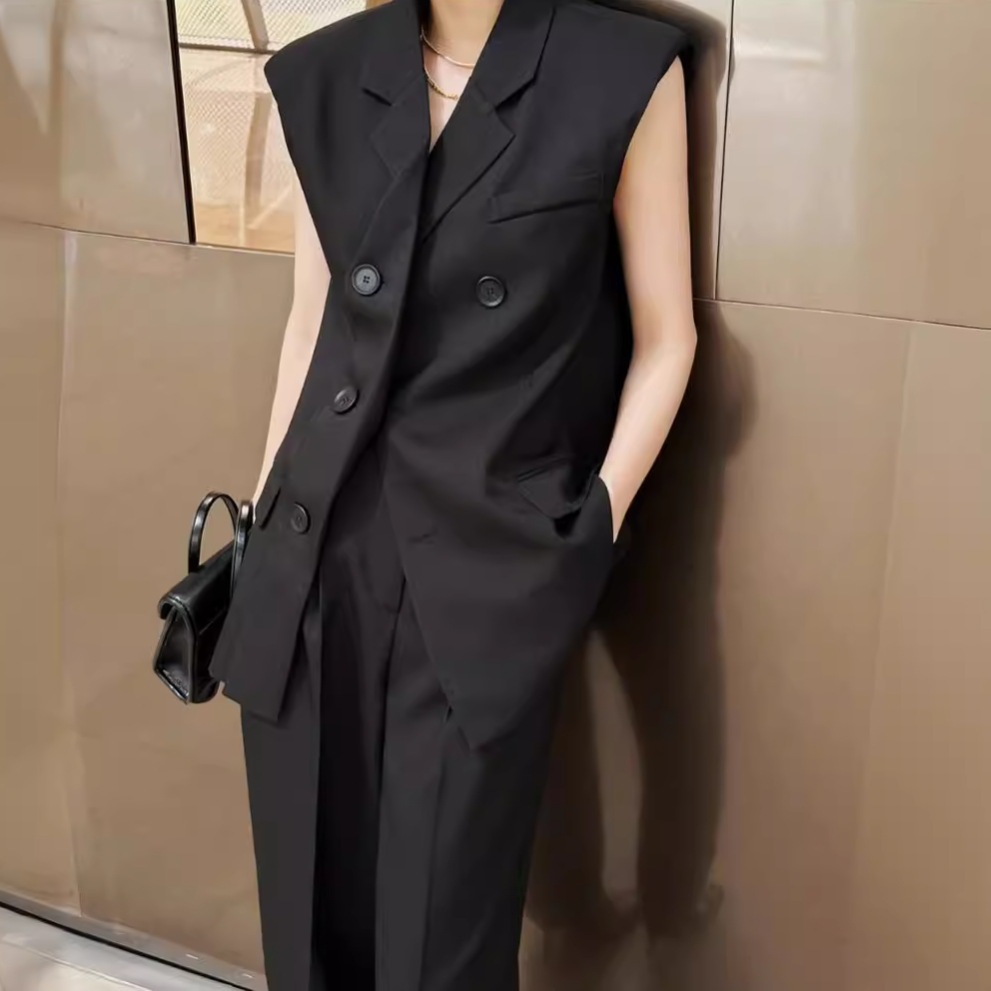 スーツ レディース パンツスーツ セットアップ 春 夏 通勤 OL 黒 オールシーズン 体型カバー 30代 40代 50代