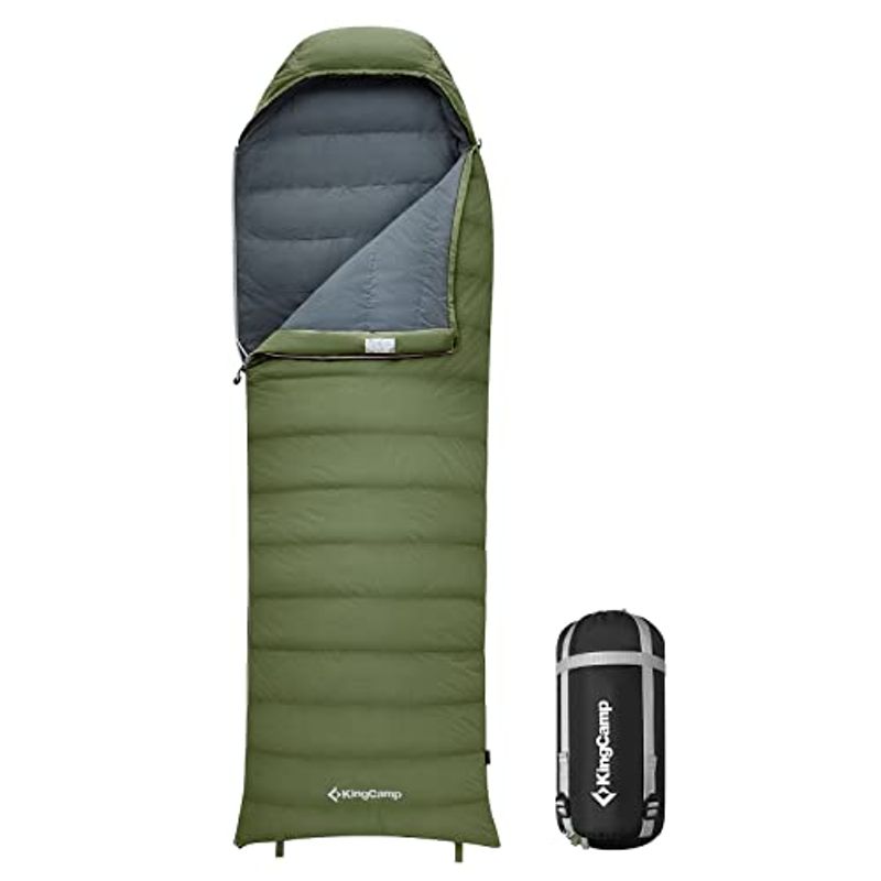 寝袋 ダウン コンパクト 封筒型 シュラフ 軽量 1.3kg 連結可能 キャンプ アウトドア 春 夏 秋 3シーズン用 車