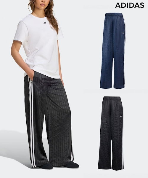 Qoo10 adidas ラインストーン ベルベットパンツ ロング