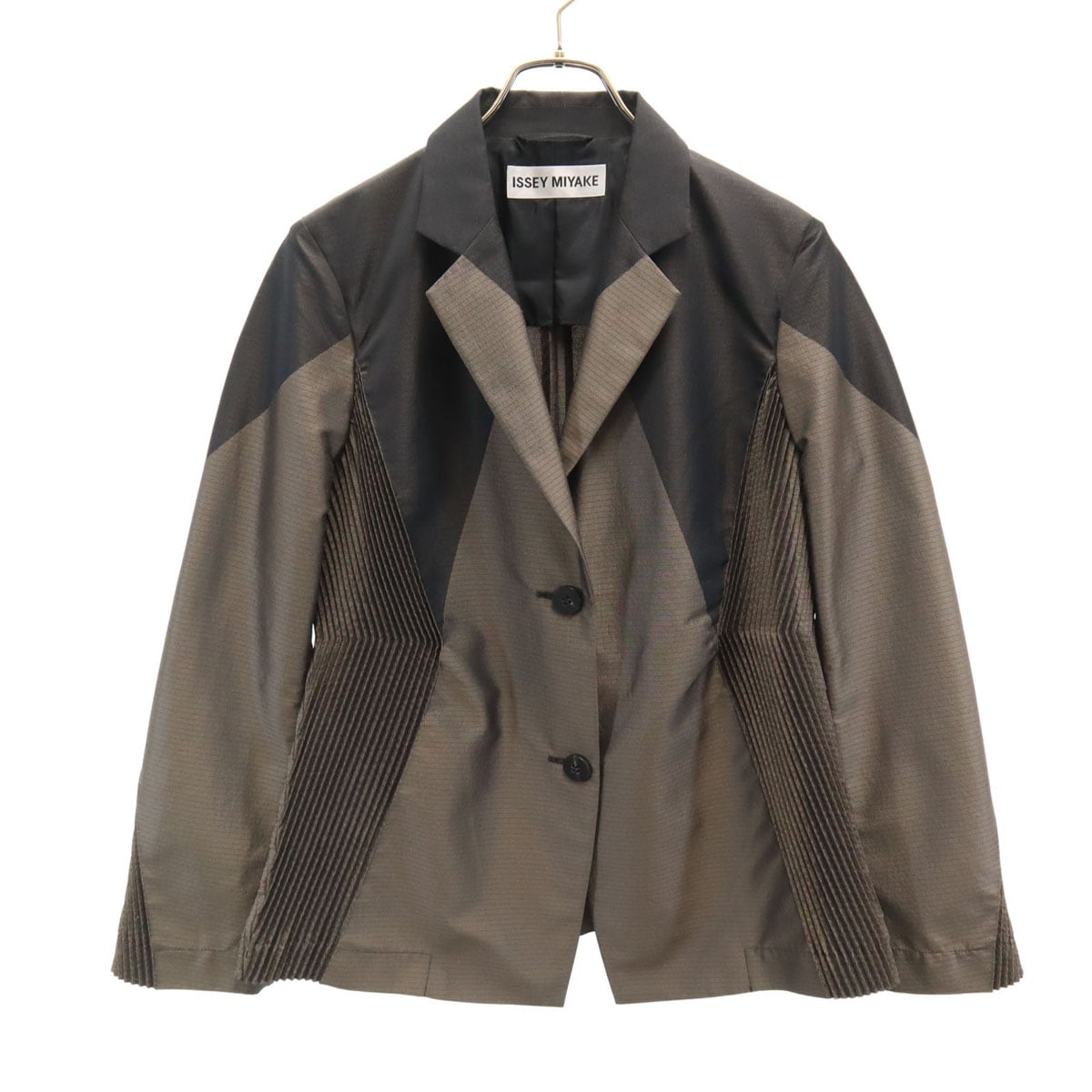 90s オールド 日本製 プリーツ テーラードジャケット 3 ブラウン 他 レディース 古着