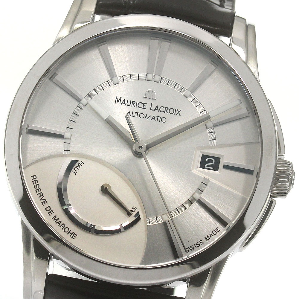 モーリスラクロア MAURICE LACROIX PT6168 ポントス パワーリザーブ 自動巻き メンズ 極美品 箱付き_849913【中古】