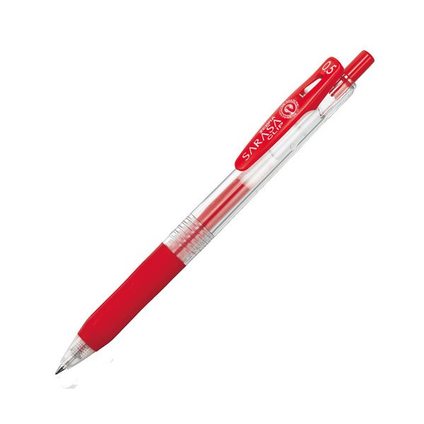 (まとめ) ゼブラ ゲルインクボールペンサラサクリップ 0.5mm 赤 JJ15-R 1セット(10本) (×10セット)