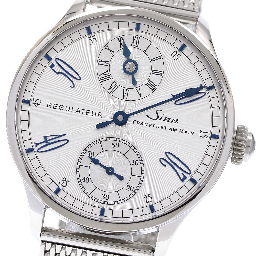 ジン Sinn 6100 レギュレーター スモールセコンド 手巻き メンズ 良品 保証書付き_932333【中古】