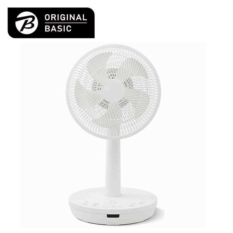 ORIGINALBASIC　音声操作機能付きDCサーキュレーター扇風機 ［ DCモーター搭載 / リモコン付き ］ ホワイト　OB-CV255-W