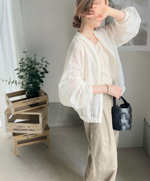 ◆YONFA◆ スモークシアーブルゾンIvory YONFA / スモークシアーブルゾン (ivory)