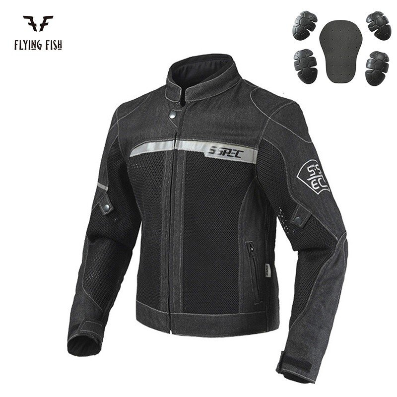 バイク用 春秋 デニム ライダース ジャケット レーシング ツーリング 上質 プロテクター装備 2色