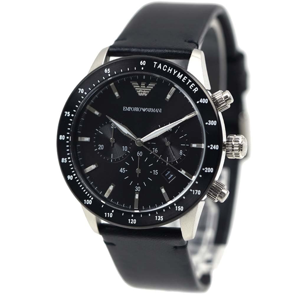 エンポリオアルマーニ 腕時計 メンズ クロノグラフ 日付カレンダー ブラック×ブラック EMPORIO ARMANI AR11243