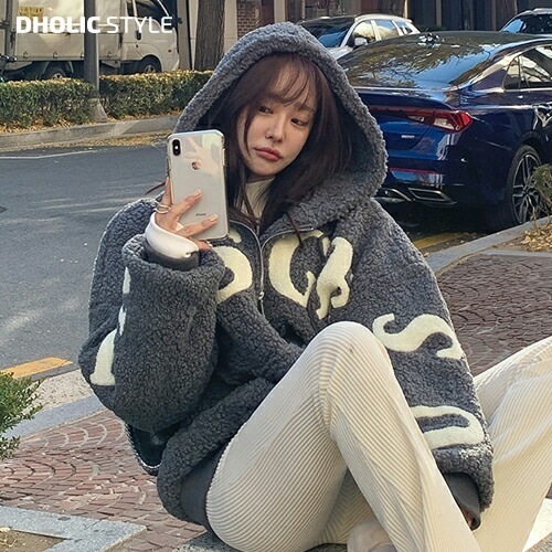 [メガ割りSALE]キルティング裏地レタリングボアジャンパー・p473335