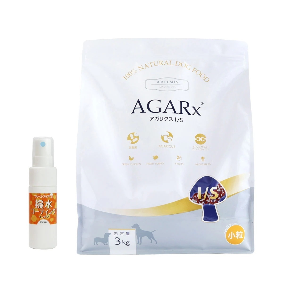 アガリクス I/S 小粒 3kg【撥水コーティングインドア(水回り用) 20ml付き】 5,320円