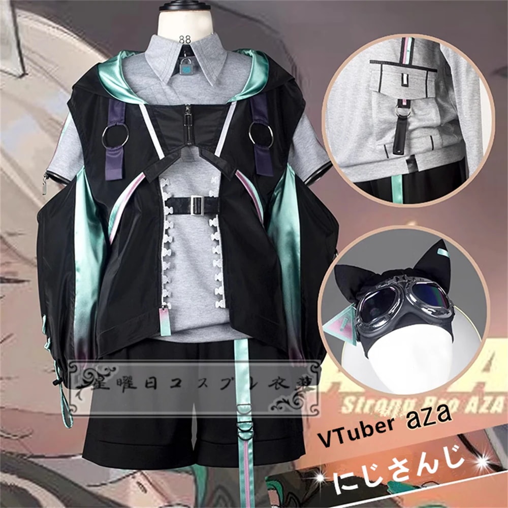 [今日は安い-出荷が早い]VTuber にじさんじ バーチャルライバー Vtuber Aza アザ コスプレ衣装 コスチューム 变装品質良い 店舗お勧め