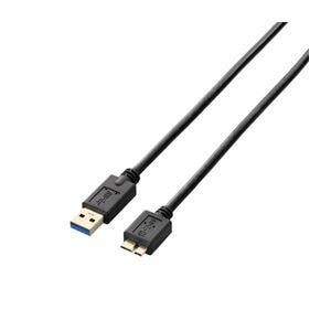 (まとめ)エレコム USB3.0ケーブル(A-microB) USB3-AMB20BK(×3セット)