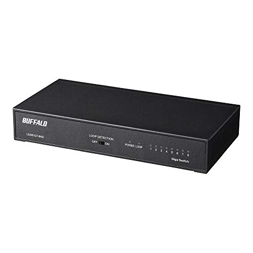 色：ブラック バッファロー BUFFALO Giga対応 金属筐体 電源内蔵 8ポート LSW6-G