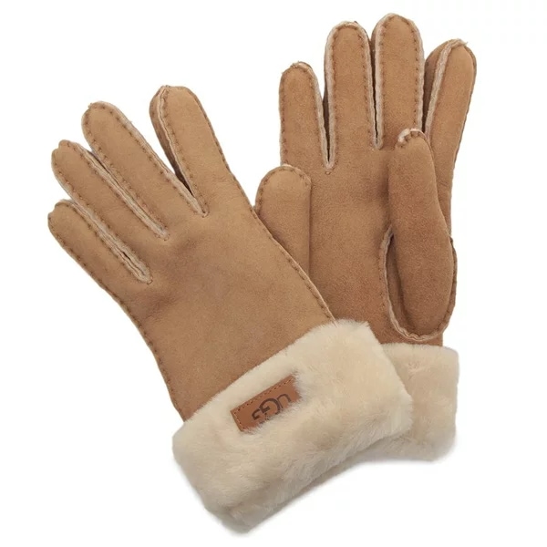 手袋 カフグローブ シープスキン ベージュ レディース 17369 W TURN CUFF GLOVE CHE