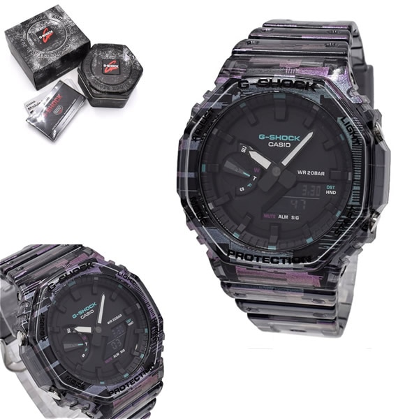 腕時計 Gショック GA-2100NN-1A ANALOG-DIGITAL 2100 SERIES 腕時計 ウォッチ メンズ ブラック クリア