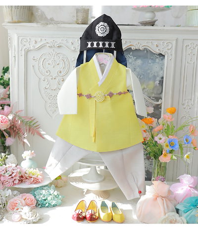 子供用 パジ チョゴリ 男の子用 トレンド系 赤色 レッド 1号-10号