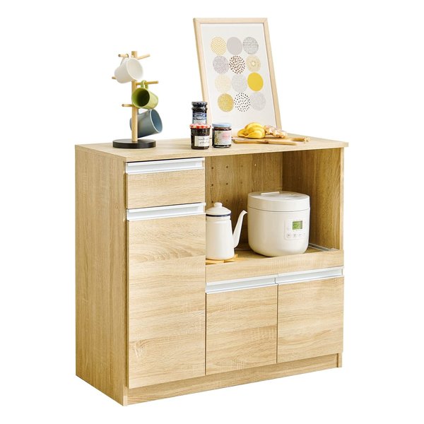 キッチンカウンター 約 幅89×奥行40×高さ82cm ナチュラル VKC-7150NA