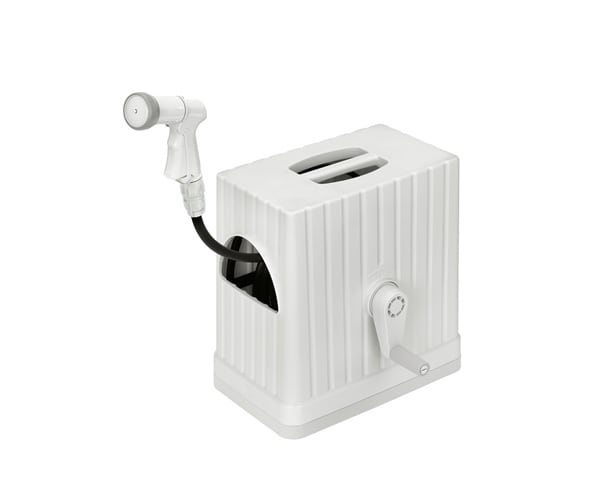 アイリスオーヤマ フルカバーホースリールEX 30M FHEXNー30 ライトベージュ/ホワイト