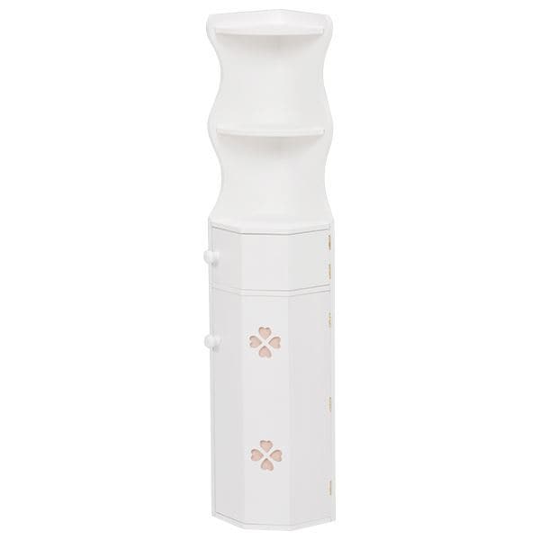 トイレラック トイレ収納 約幅16cm ホワイト スリム コーナーラック 完成品 お手洗い 御手洗 収納家具 収納用品 掃除用品