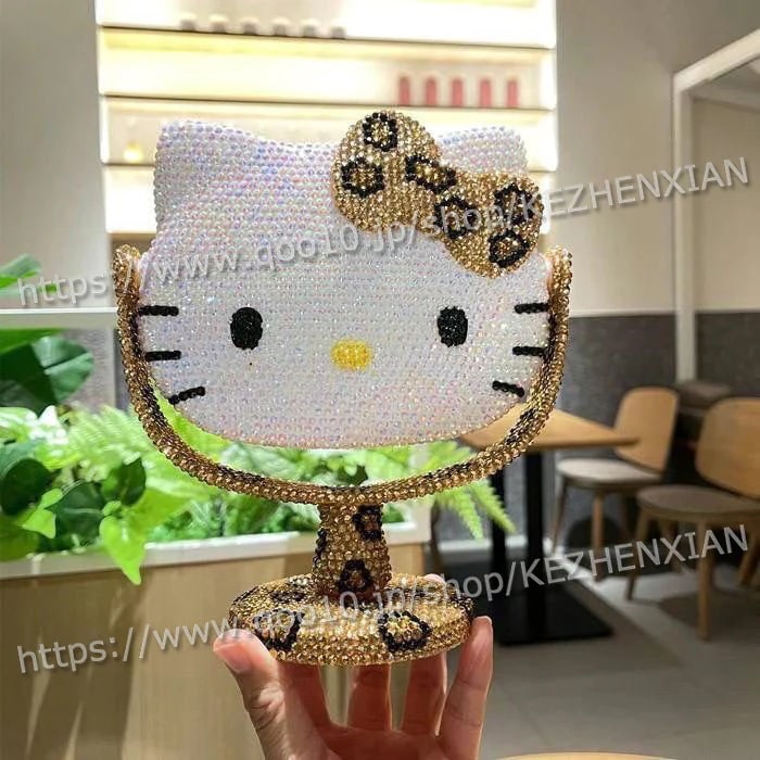 Qoo10] キラキラハローキティミラー 鏡デコレーシ : 家具