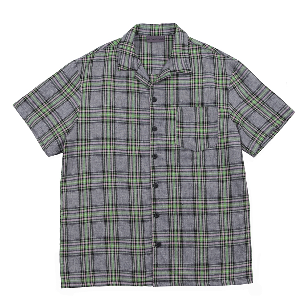 LINEN CHECK HALF SHIRTS