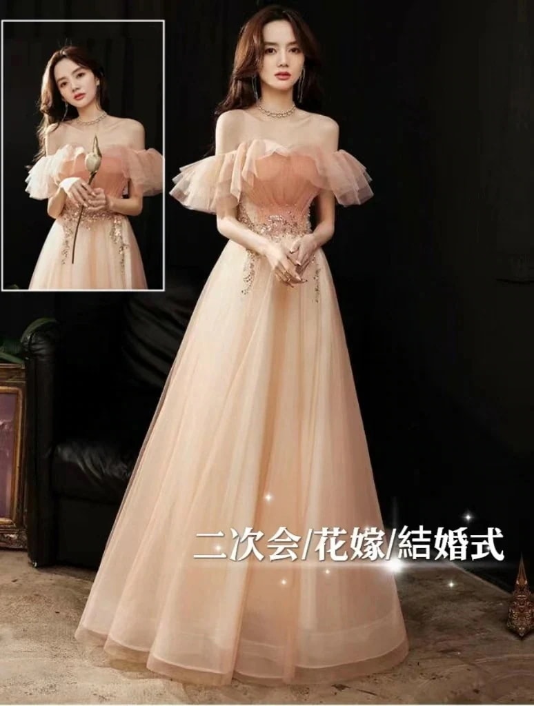 パーティードレス 今だけ 超激安 限定数量セール 花嫁ドレス ウェディングドレスワンピース ロングドレス ブライダル 女性用 お呼ばれ パーティー 4,877円