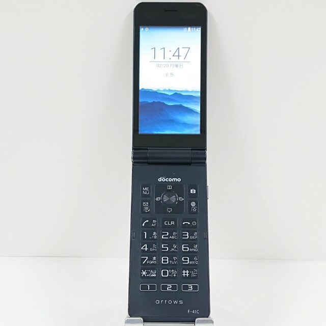 arrows ケータイ ベーシック F-41C ドコモ ネイビー 送料無料 本体 c20529 【中古】