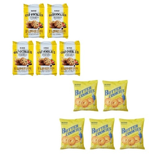 ノーブランドイチゴブラックカレントオートクッキー208g x 5個+ソフトバタークッキー330g x 5個学校事務所