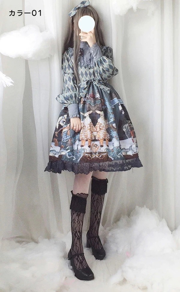トップスシャツブラウスス ロリータ 長袖 コスチューム ミディアム 可愛い ス lolita クラシカル 春秋 日系 女子中高生 コスプレ ロリータ ロリータ風ワンピ ゴシック 姫