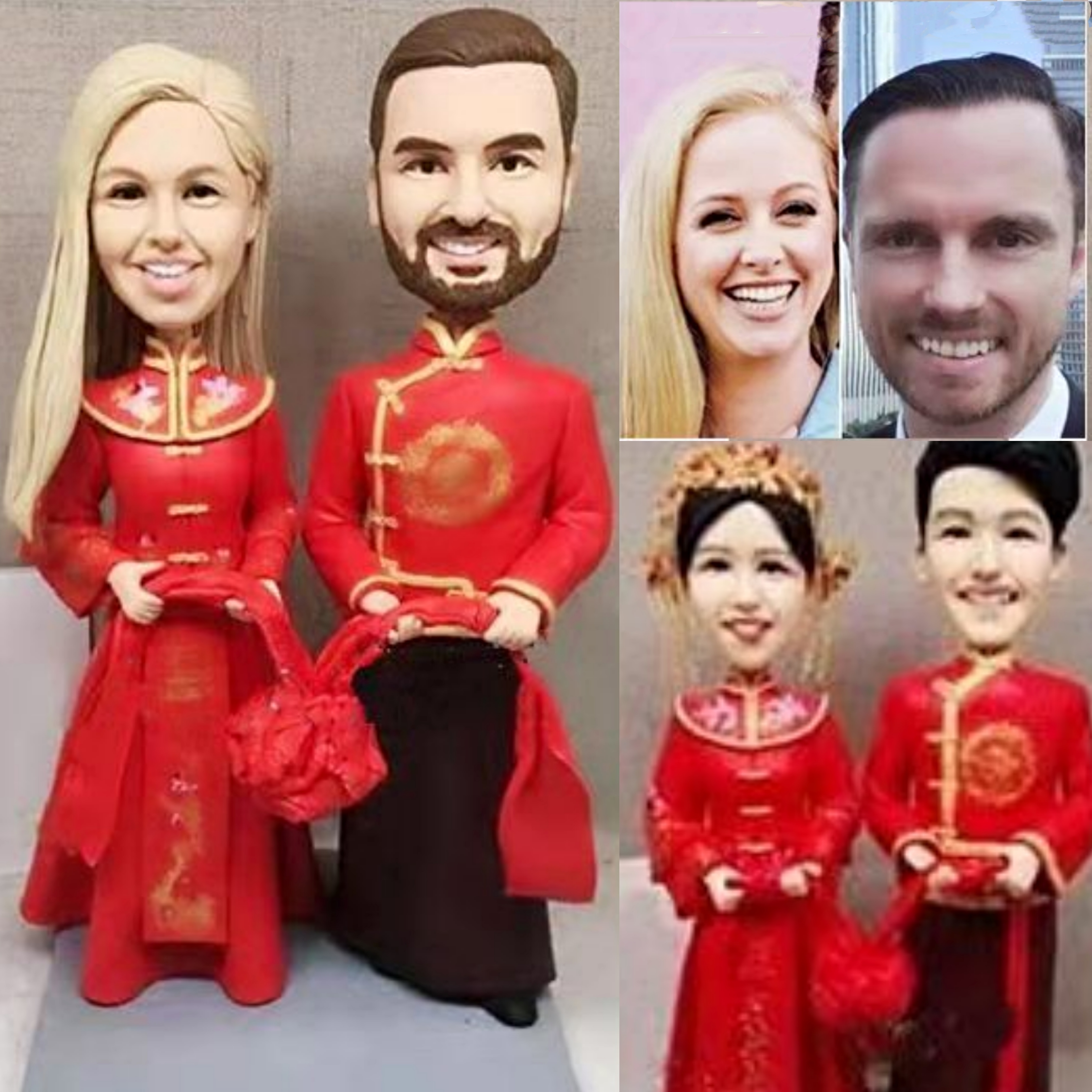 【オーダーメイド】3D肖像画 似顔絵 人形 フィギュア 結婚祝い 周年記念日 カップル 彼氏 彼女 夫婦 両親 贈呈品 記念品