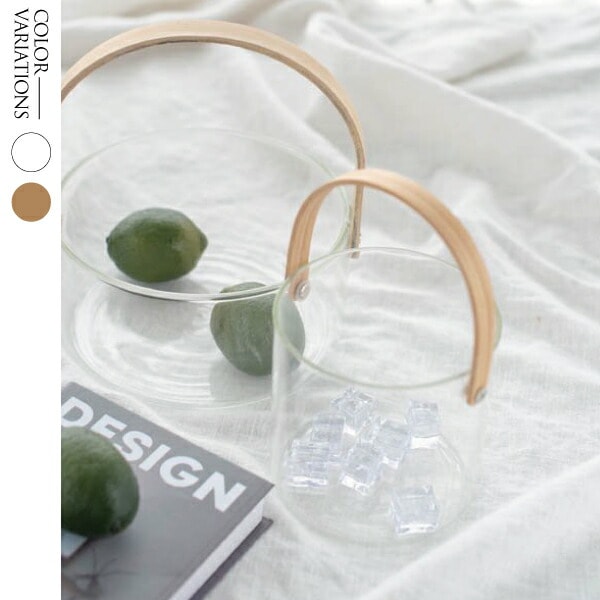 アイスペール 氷入れ かわいい おしゃれ ガラスバスケットL ブラウン クリア Instagram掲