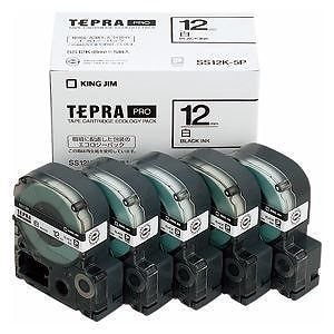 （まとめ買い）テプラテープ [x5個入] SS12K-5P 00060068 [x3]