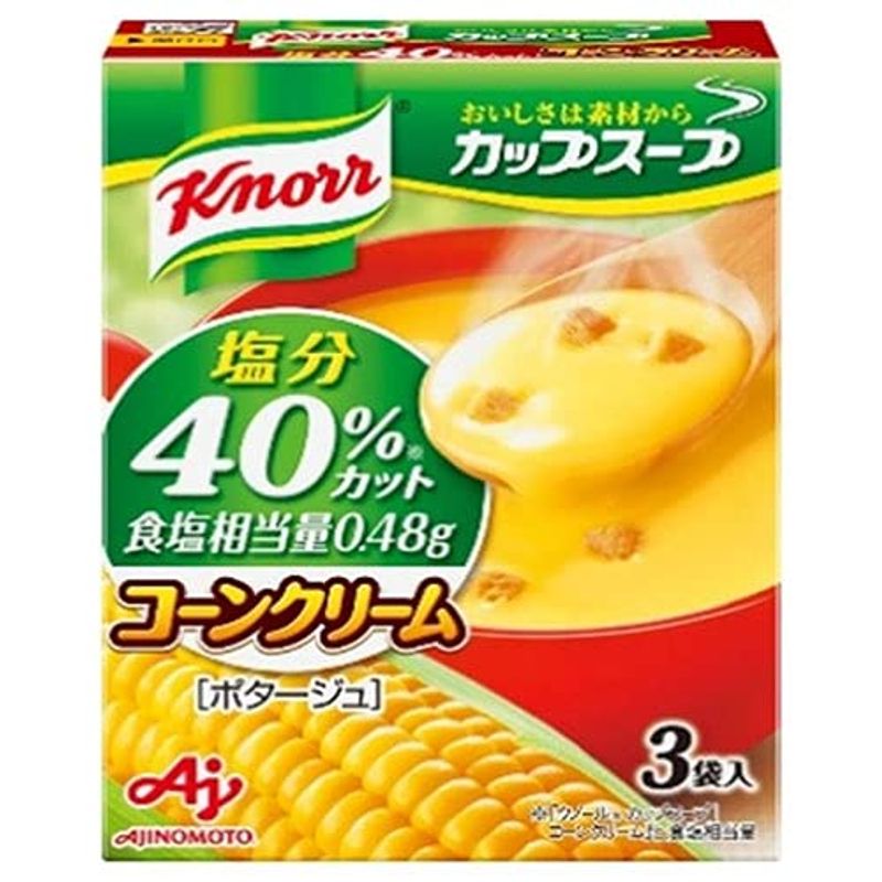 日本正規代理店品 買い保障できる クノールコーンクリーム塩分40%カット 18.5g3袋 10個入 2ケース