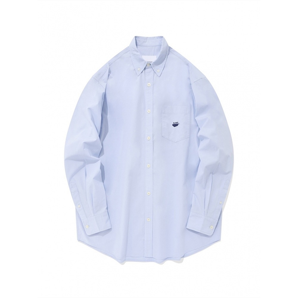 COVERNAT 23SS クジラロゴコットンシャツライトブルー