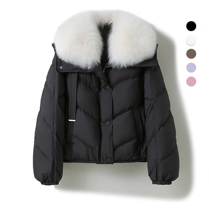 秋服 レディース ファッション オシャレ カワイイ シンプル 大人カワイイ 大きいサイズ コットンコート 冬 韓国ファッション スタイル ファー 襟 コットン ジャケット コート