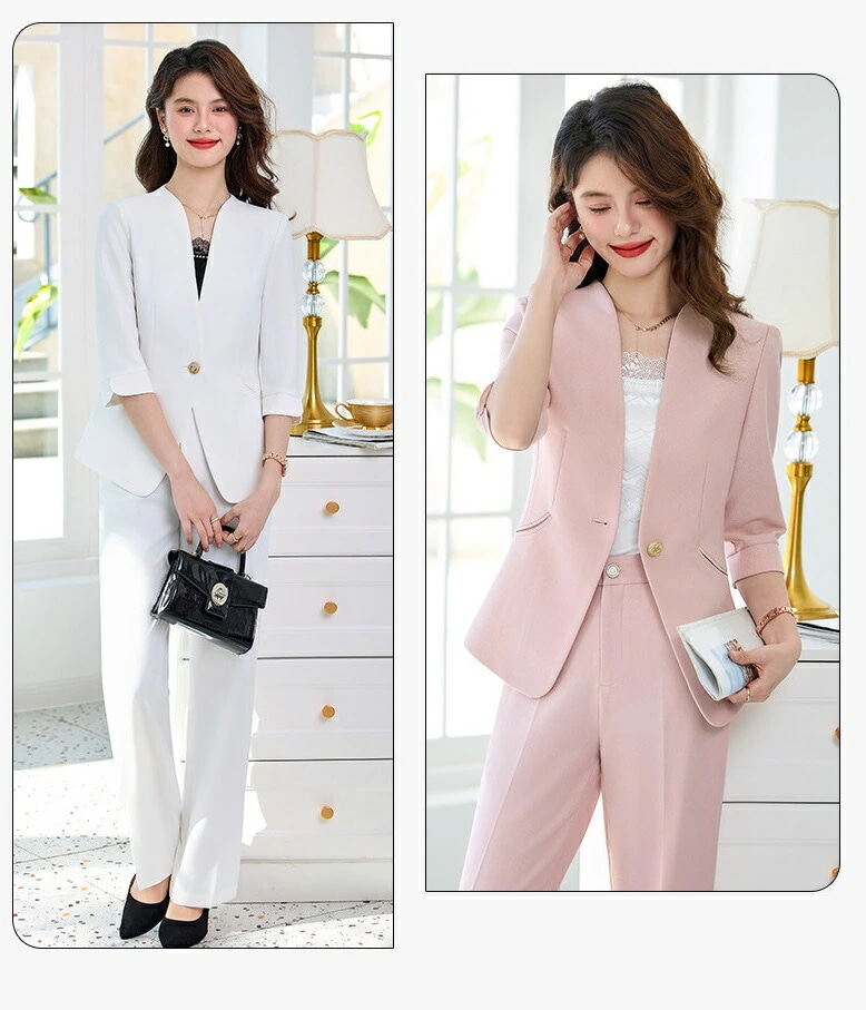 最終在庫S～4XL（5L）3色ブラック ピンク ホワイト スーツ セットアップ ジャケットパンツスーツ 結婚式 パーティー OL 卒業式 入学式 インスタ 撮影上品感 オシャレ ラメ入りジャケ 6,438円