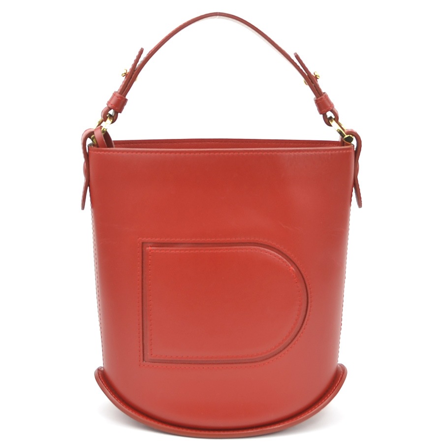 デルヴォー DELVAUX ハンドバッグ パン ミニ バケット レザー レッド レディース 90181a