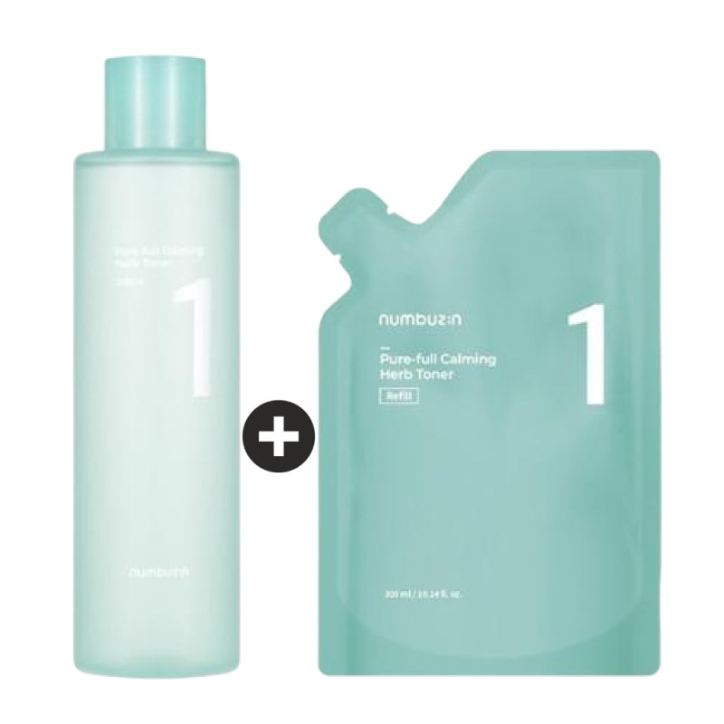 [大容量]1番 薬草たっぷり93％鎮静トナー 600ml(300ml+詰め替え300ml), 1個 / 韓国 人気 皮脂コントロール ニキビ 赤み 鎮静 保湿 化粧水