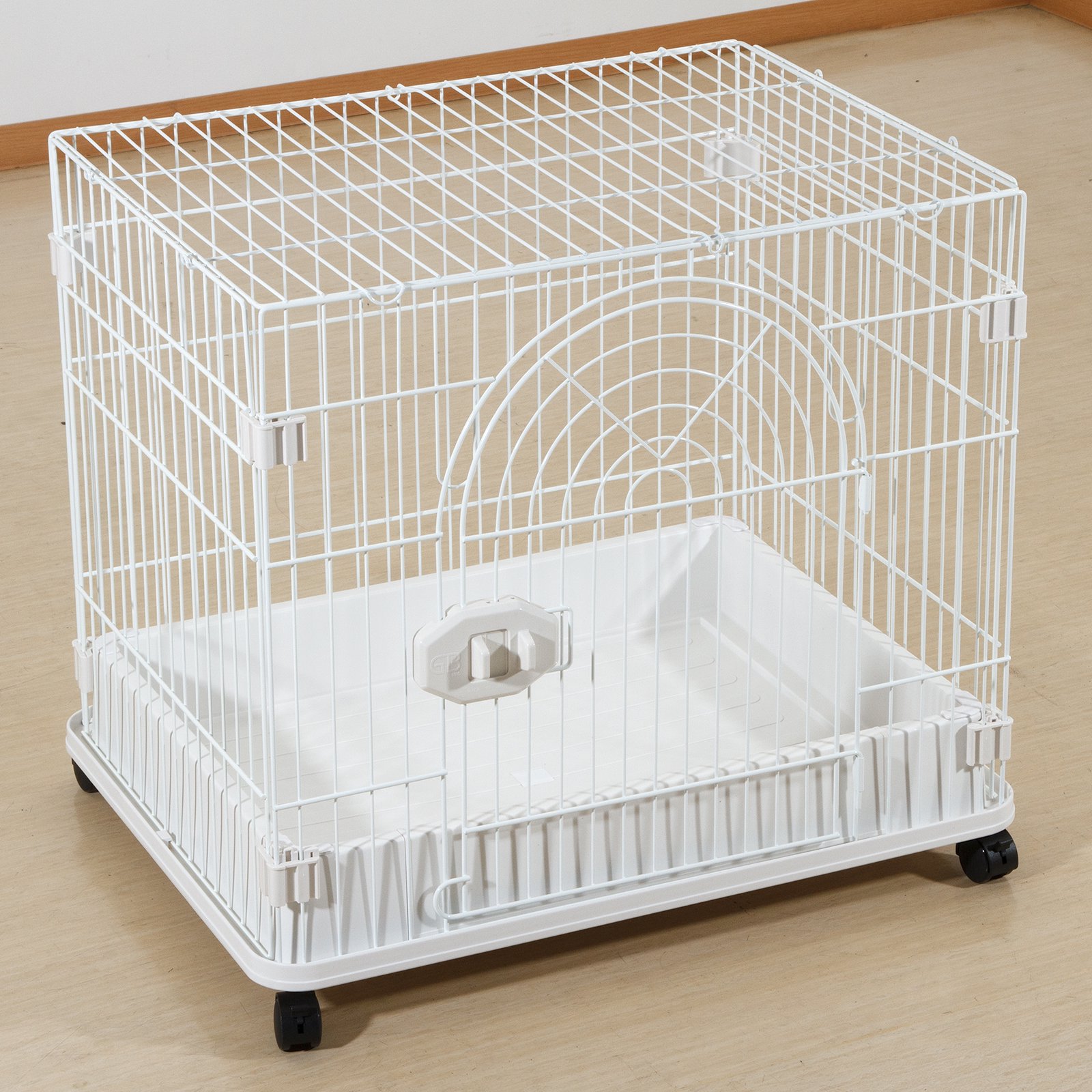 ジービー　犬用ケージ　Ｓクラス　Ｄ－０４　ホワイトXホワイト　幅７００X奥行き５３０X高さ６３０ｍｍ　ＣＲＣ40―50―06―05―06