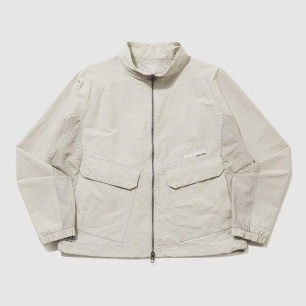 ウィンドブレーカー VQA UR122CJK36-BGR リネンライク ウーマンズ スタンネック ウィンドブレーカージャケット / BEIGE GREY