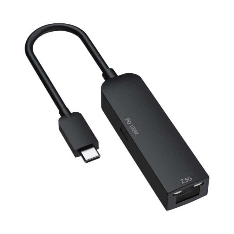 GOPPA　PD100W充電対応 Type-C接続 2.5GbE LANアダプター ［USB Power Delivery対応］ ブラック　GP-CR452GHP/B