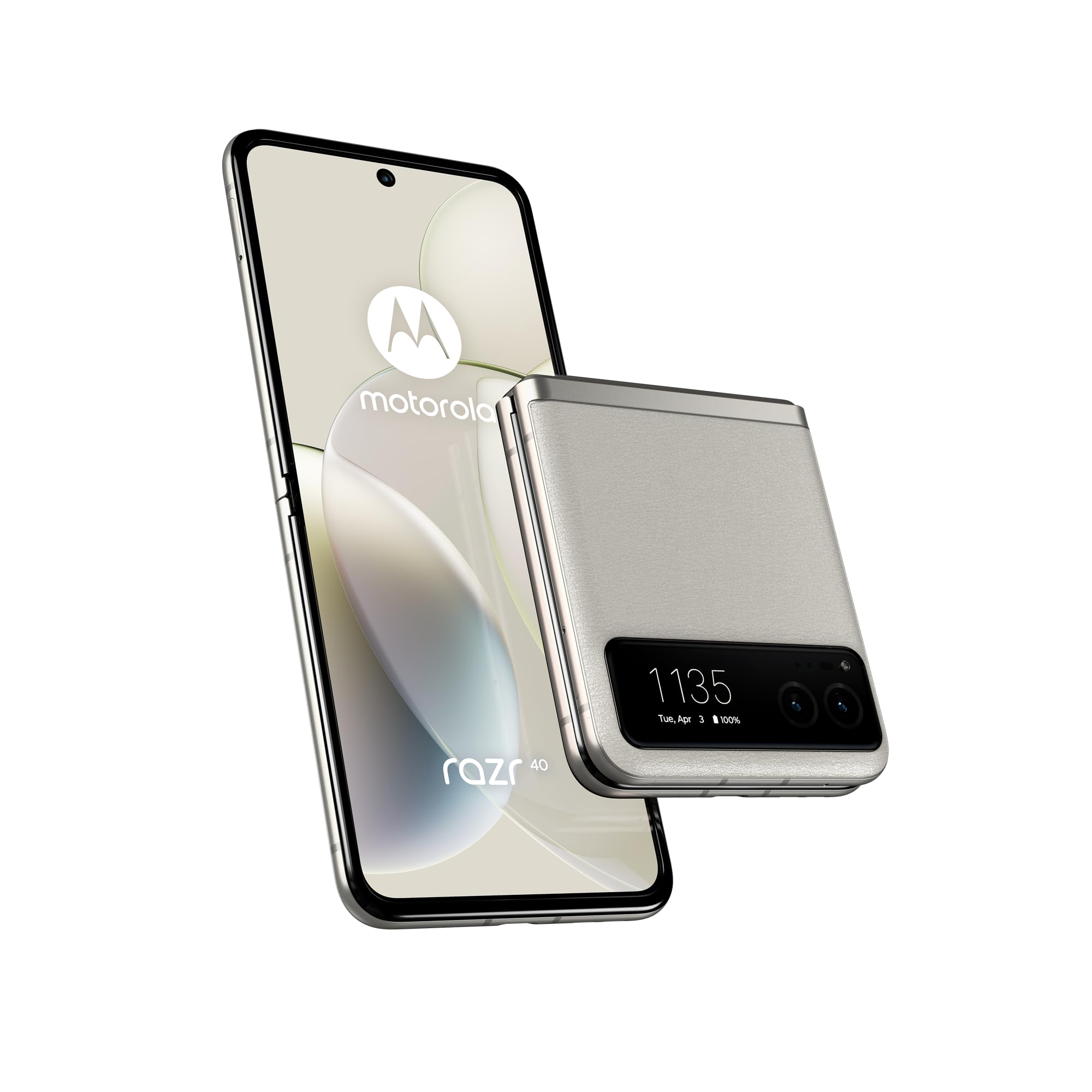 モトローラ motorola razr 40 6.9インチ メモリ8GB ストレージ256GB 重量188.6g 5G 折りたたみ コンパクト アウトディスプレイ 顔認証 バニラクリーム PAYC00