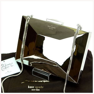 クラッチバッグ /ショルダーストラップ ボウ EMANUELLE ゴールド 中古