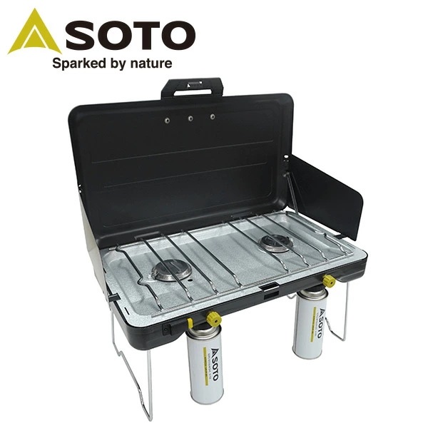 2バーナー バーナーコンロ 3300kcal/h カセットガス対応 ST-527