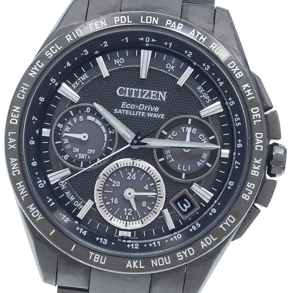 シチズン CITIZEN CC9017-59E/F900-T021557 アテッサ サテライトウェーブ デイト ソーラー電波 メンズ 保証書付き_946809【中古】