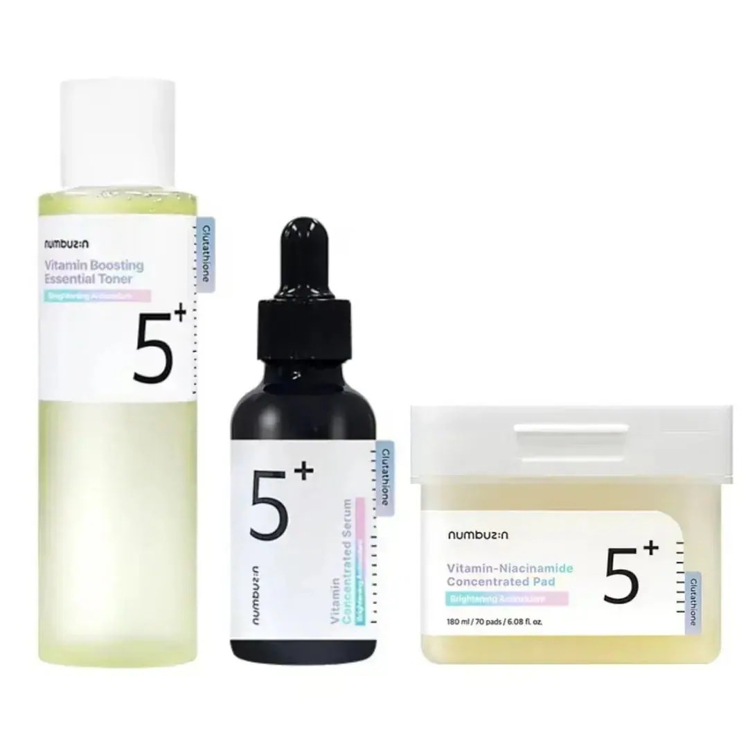 【5番セット】 5番 白玉グルタチオンC美容液 30ml + 5番 白玉グルタチオンCフィルムパッド 70枚 + 5番 白玉グルタチオンCトナー 200ml